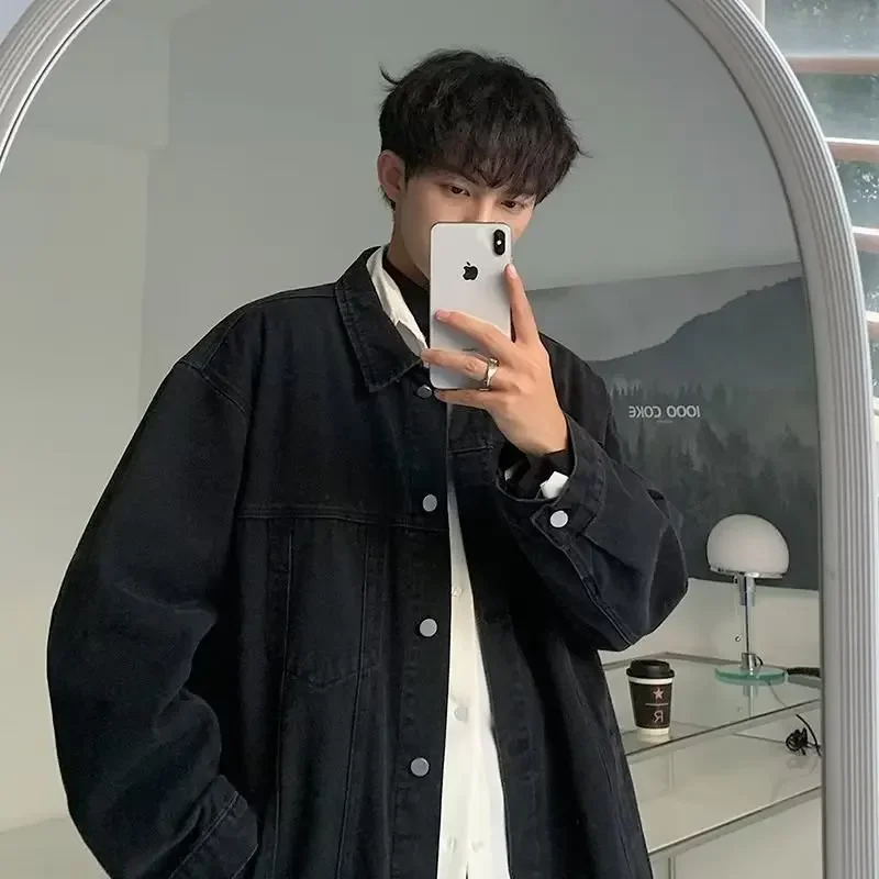 Весенняя новая универсальная джинсовая куртка в японском стиле с длинными