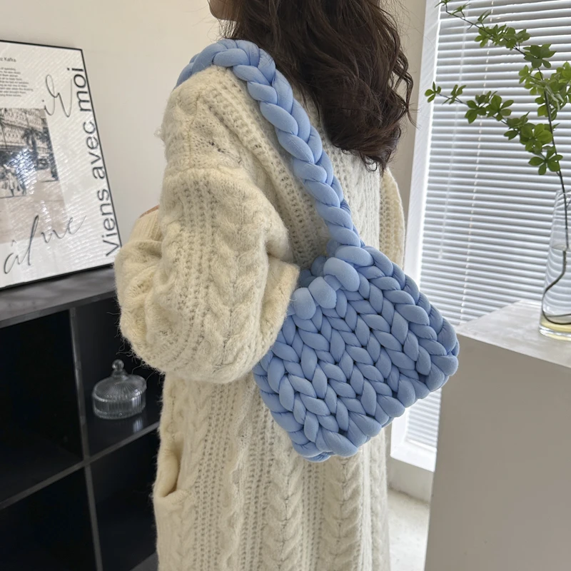 

Маленькая плетеная Сумка В исландском стиле, подходящая ко всему маленькая сумочка, ручная работа, домашняя Корейская версия, сумка-мессенджер