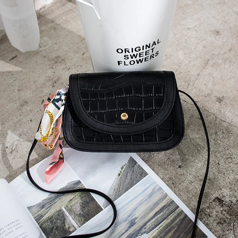 

Popular Pocket Women Crocodile Scarves Pattern Crossbody Handbags Vintage Classic Style Shoulder Bags Stylish Tote for Lady