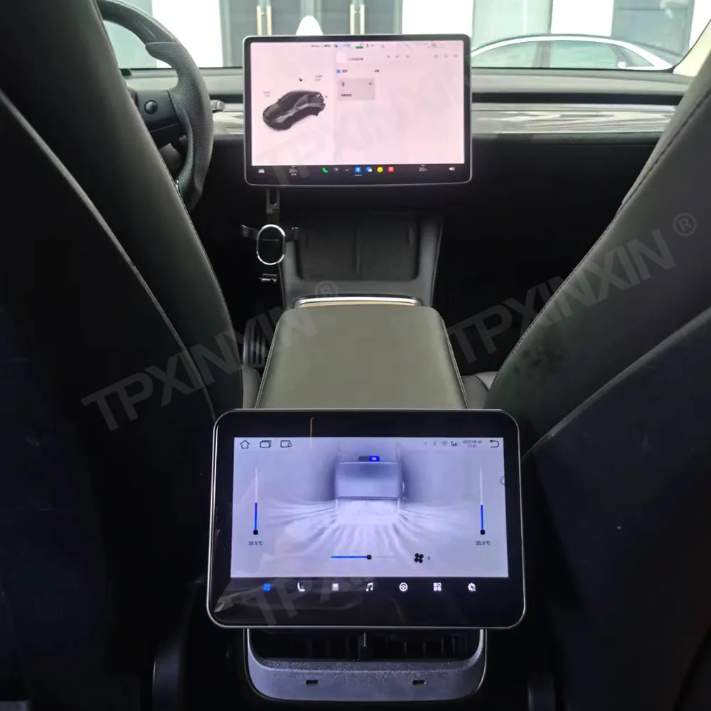 

For Tesla Model 3 X Y S Android 11 Car Radio Multimedia Player Digital Instrument Cluster Air Conditioning GPS Navigation