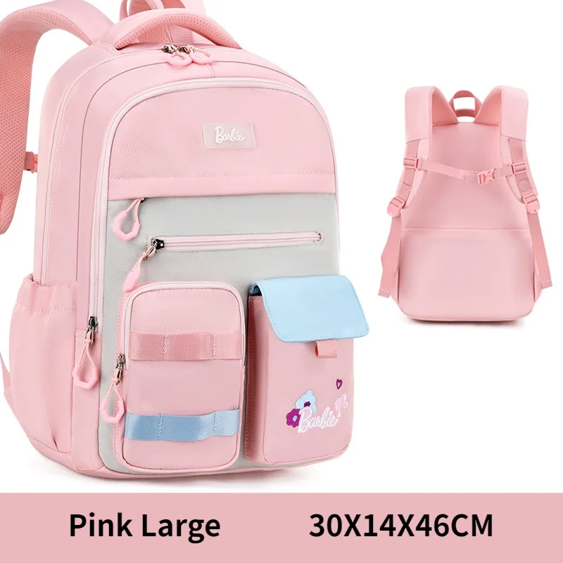 Barbi Cute Girl Simple Fashion Large Capacity Oxford Light Backpacks New Children Grade 4-6 Students Waterproof Schoolbags Hot