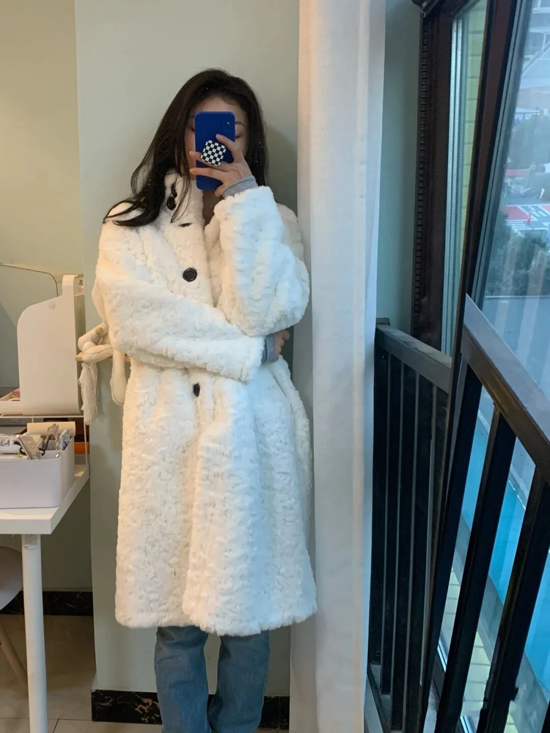 winter jacket women 2022 Lamb Fur Coat Women's Imitation Rabbit Wool Parkas Korean Version Medium Long Loose Stand Collar Coats