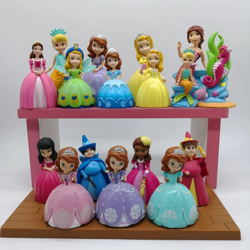 

Disney Sofia Figure Cinderella Aurora Ariel Cute Diy Pendant Cake Ornaments Accessories Small Gift
