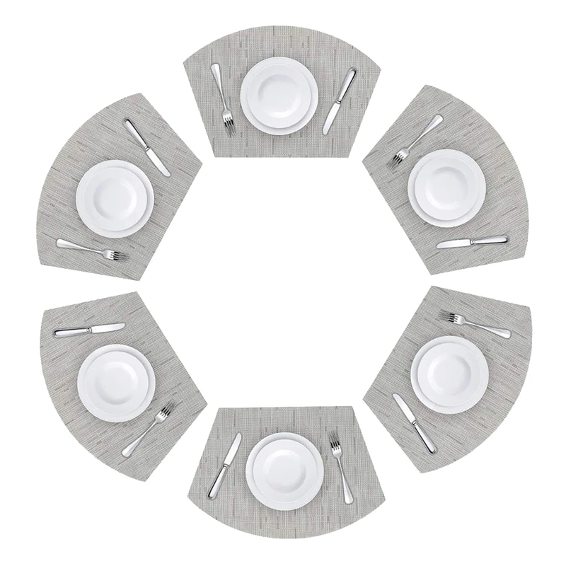 

Набор круглых салфеток для стола, набор из 6 термостойких салфеток для стола, моющиеся