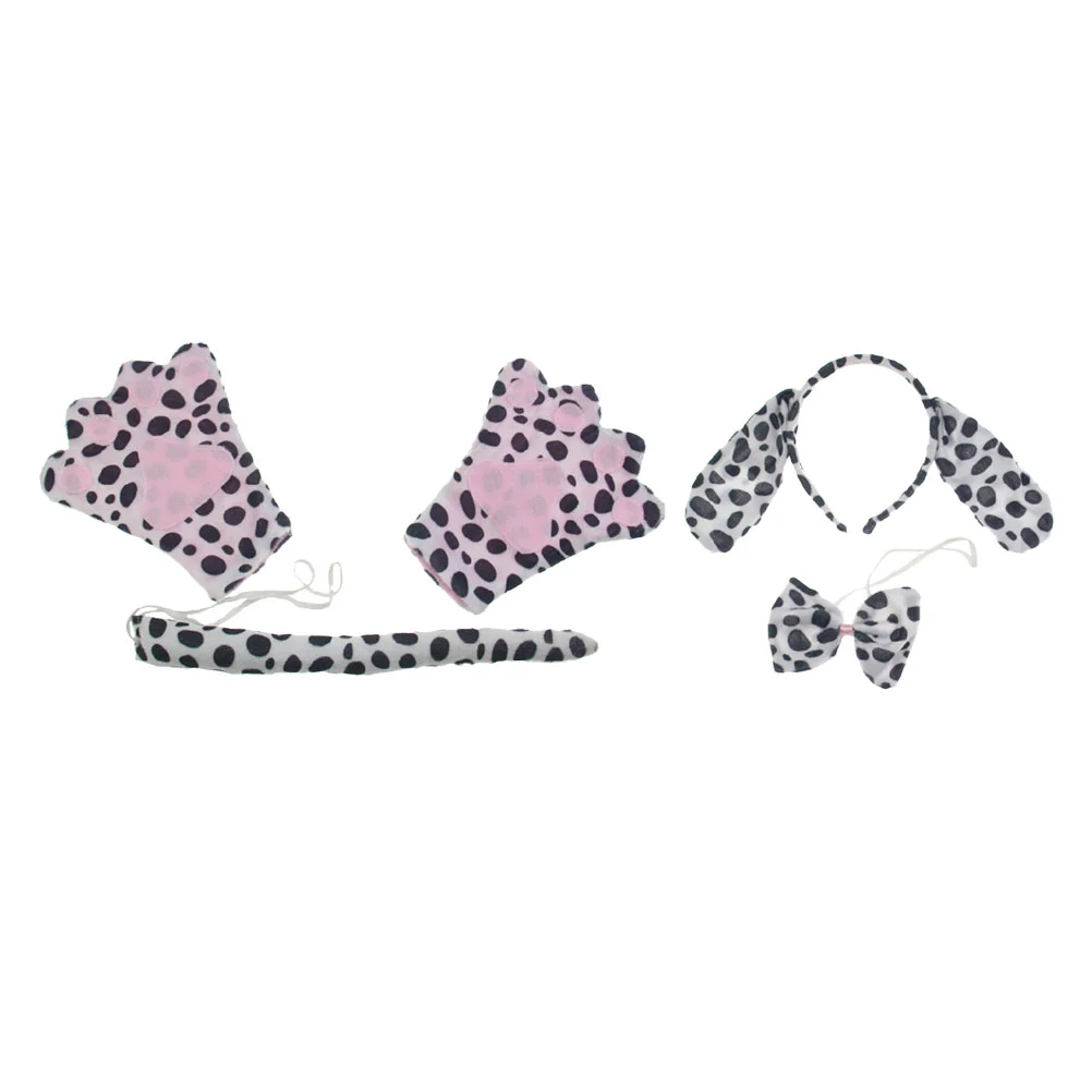 Повязка на голову с хвостом далматинцев косплей животное собачье ухо