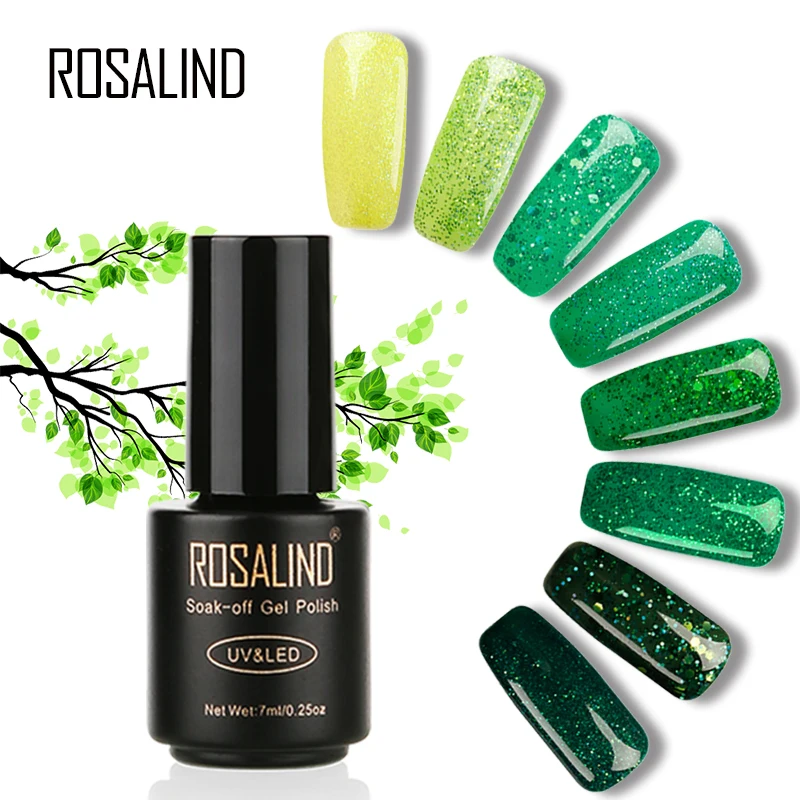 

Гель-лак ROSALIND для маникюра на весну и лето, гибридный верхний слой для ногтевого дизайна, Полупостоянный лак для УФ-лампы