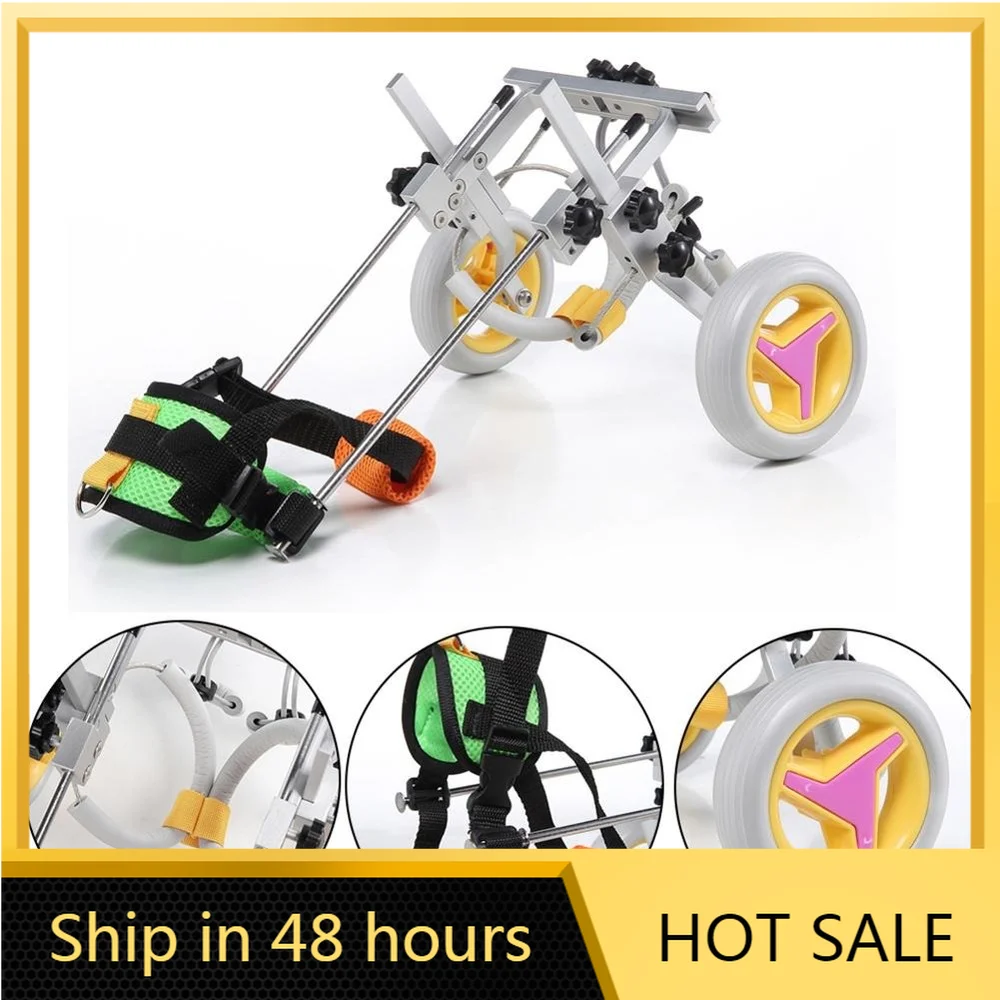 

Коляска для домашних животных, прогулочная тележка, скутер, слабый парализ для инвалидов, задняя нога, 2-колесная, задняя, для дрессировки собак