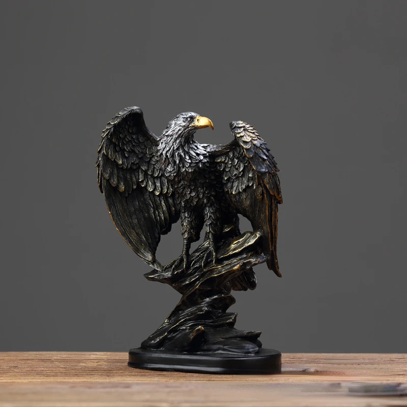 

Creative American Dapeng Wings Eagle Resin Animal Ornaments Grand Exhibition Grand Opening Gift Home Wine Cabinet Decoration