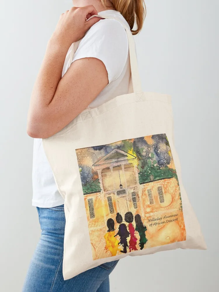Большая сумка Wellesley Alumnae of African Descent тканевая для женщин холщовая большая