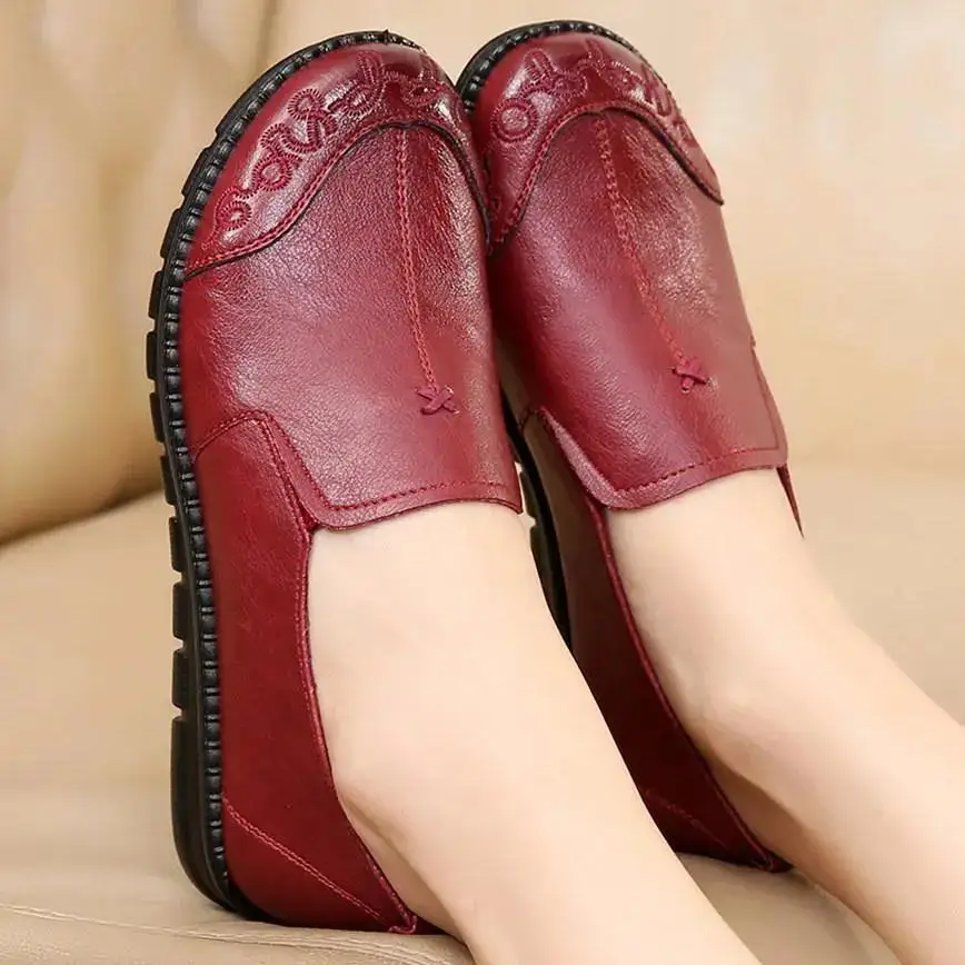 

Baotou Soft-soled Comfortable Middle-aged and Elderly Women's Shoes Spring and Autumn Flat-bottomed Antiskid Large Size Shoes