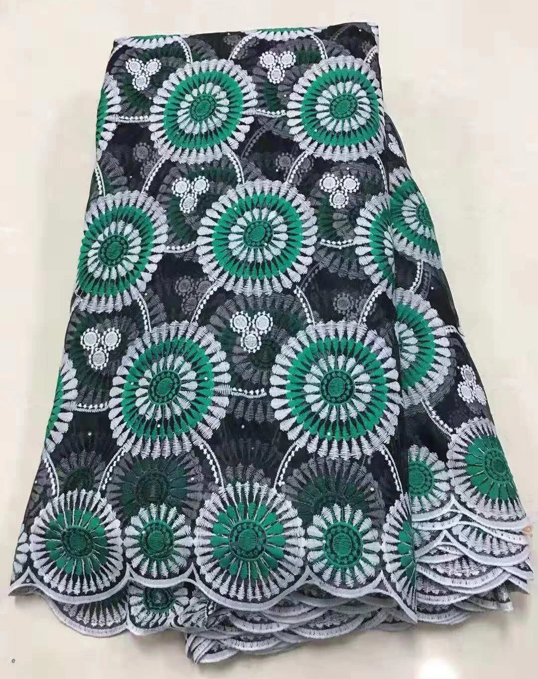 

2019 Latest African Lace Fabric with Stones Embroidery Mesh Tulle Lace Fabric High Quality Nigerian Lace for Wedding Dress ZJ15