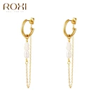 Женские серьги-гвоздики из серебра 925 пробы с жемчугом