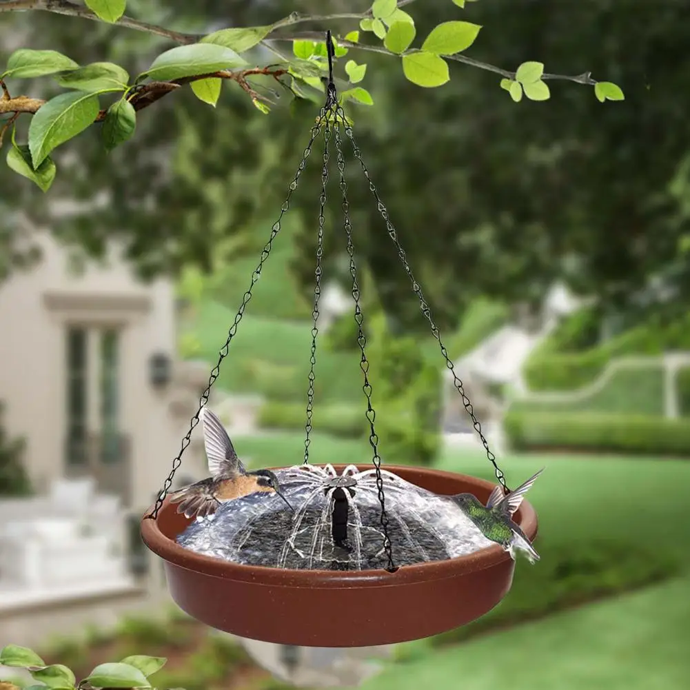 

Bird Water Dispenser Useful Good Load Bearing Plastic Bird Bath Hanging Bird-Feeder Yard Supply