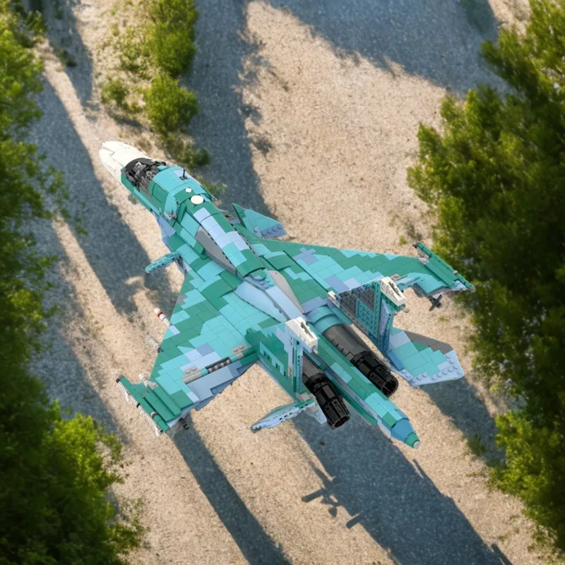 2218 деталей MOC Creator Expert Sukhoi SU-34 Fullback - Модель в масштабе 1:35, строительные блоки, подарок на Рождество, коллекция на день рождения (art.: 3920dd013629a) - 3920dd013629a