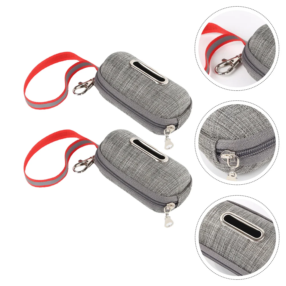 

Bag Dog Poop Waste Dispenser Holder Pet Leash Garbage Pouch Cat Dispensers Zippered Attachment Supplies Outdoor Doggy Training