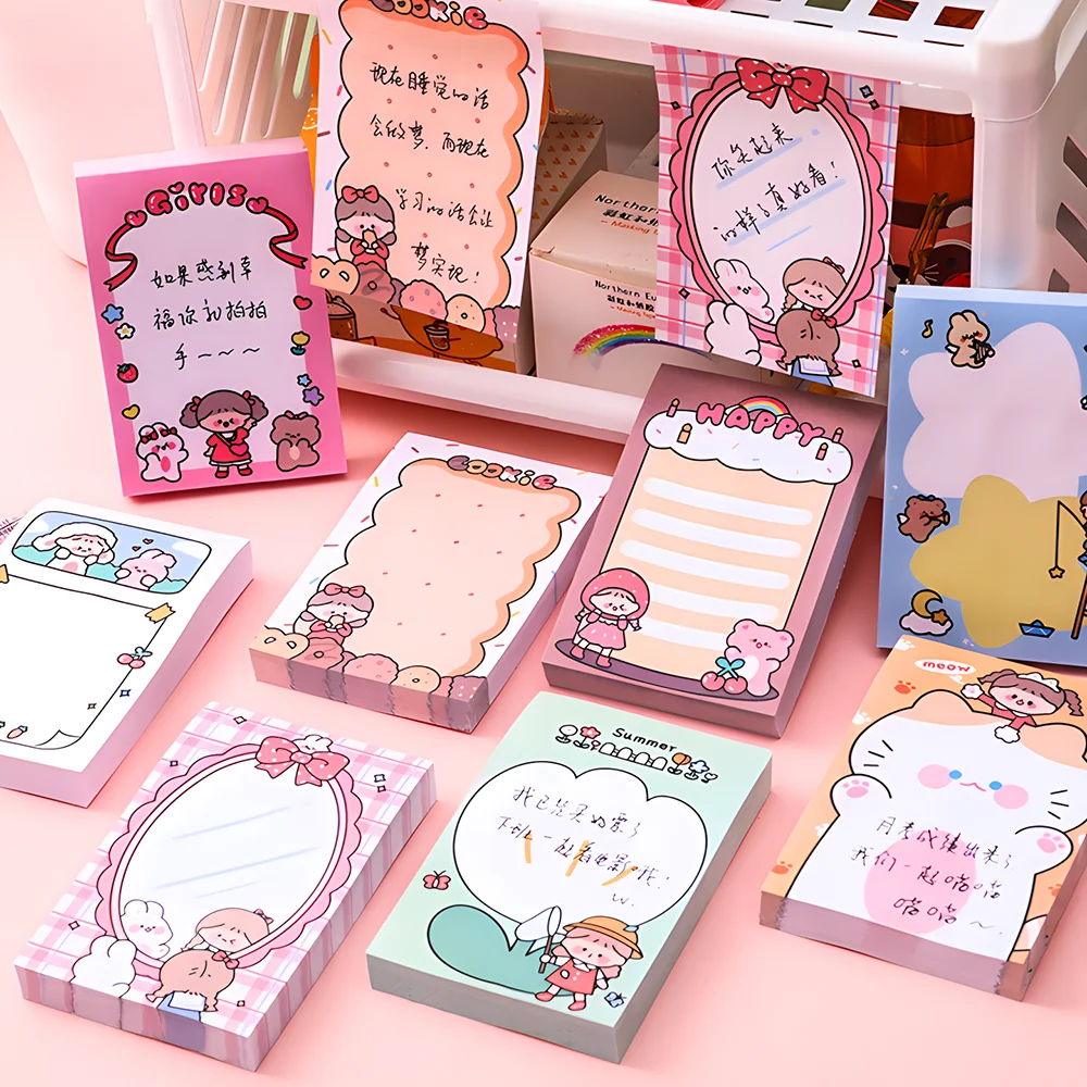 15 упаковок милые кавайные липкие заметки блокнот для ведения журнала блокноты