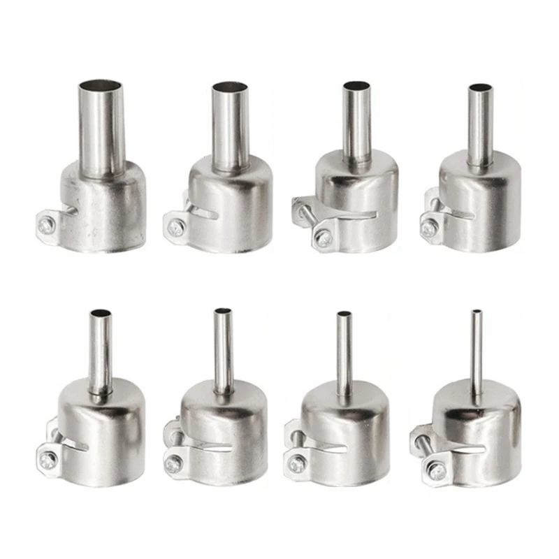 

8pcs/Set Nozzles Kits for Air Pumps Type Hot Air Soldering Station Repair Tool Effectively Avoid Hot Air Flow out E65B