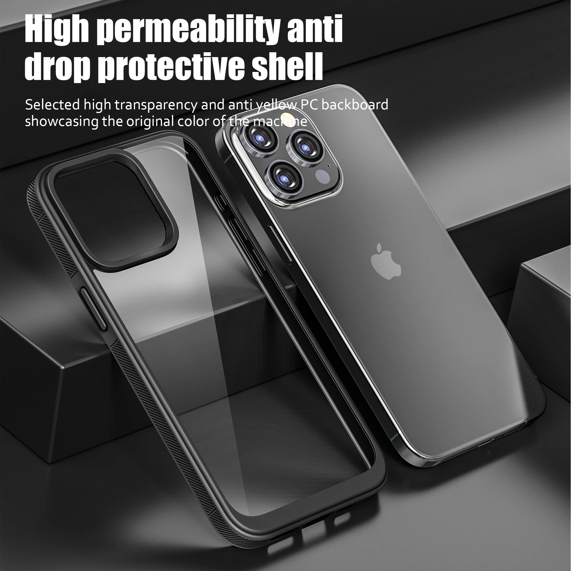 

IPAKY for iPhone 15 Case 15 Pro 15 Plus Case Lens Protection Transparent Shockproof Cover for iPhone 15 Pro Max Case