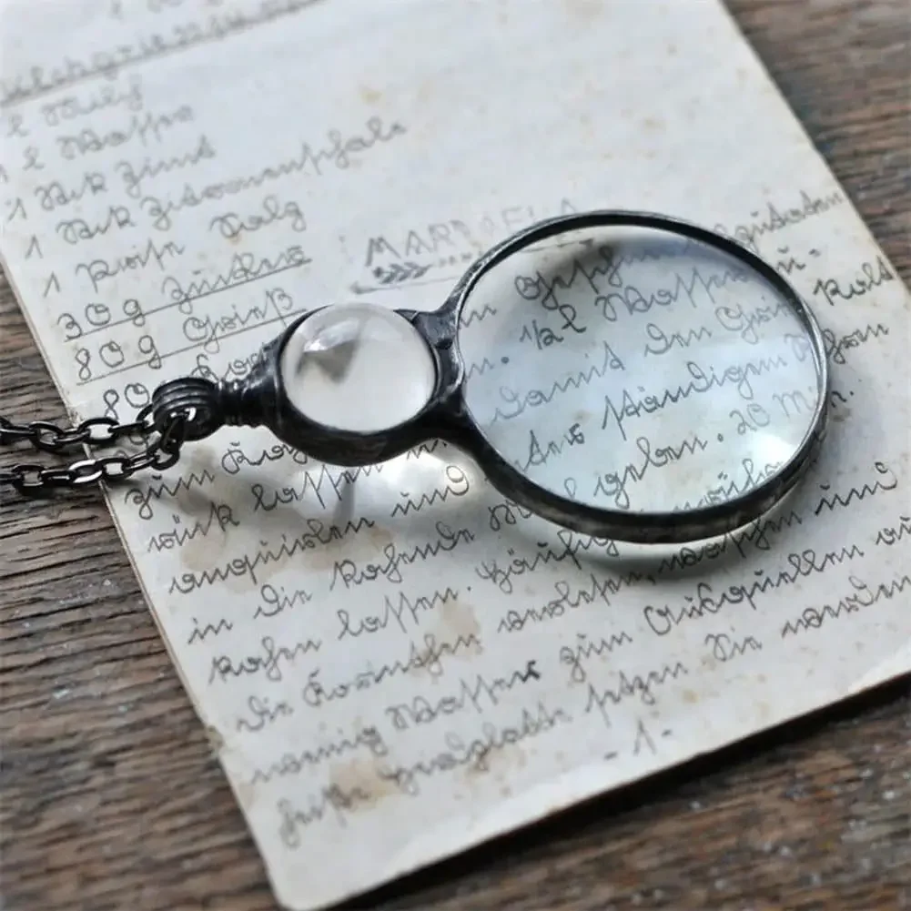 1 шт. Diy женские стеклянные увеличительные ожерелья для чтения ручной работы