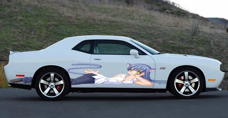 

Sexy Anime Stickers, Manga Theme Side Car Wrap, Full Color Car Vinyl Design, Vinyl Decal, Large Vehicle Graphics Wrap
