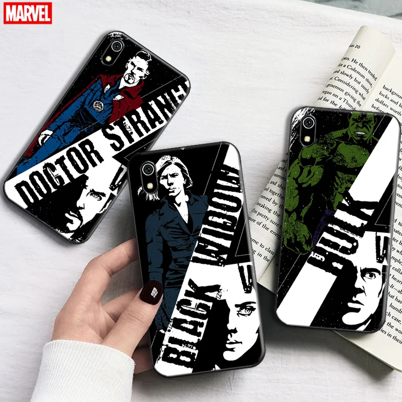 

Marvel Avengers For Xiaomi Redmi 7 7A Phone Case Soft Silicon Coque Cover Black Funda Spiderman Iron Man Hulk Winter Soldier