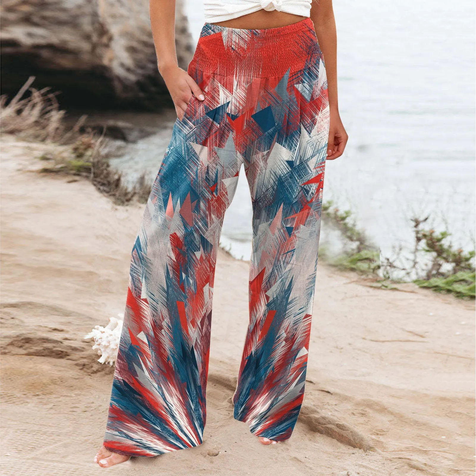 

Lightweight Travel Pants Women Women Fashion Elastic Waist Pant With Pocket Loose Harem Pants Printed Crop A Tracksuit for Women