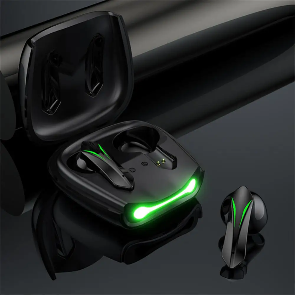 

Stereo Fingerprint Touch Headphones Long Battery Life Wireless Earphones Gaming Low-latency Headset With Charging Box