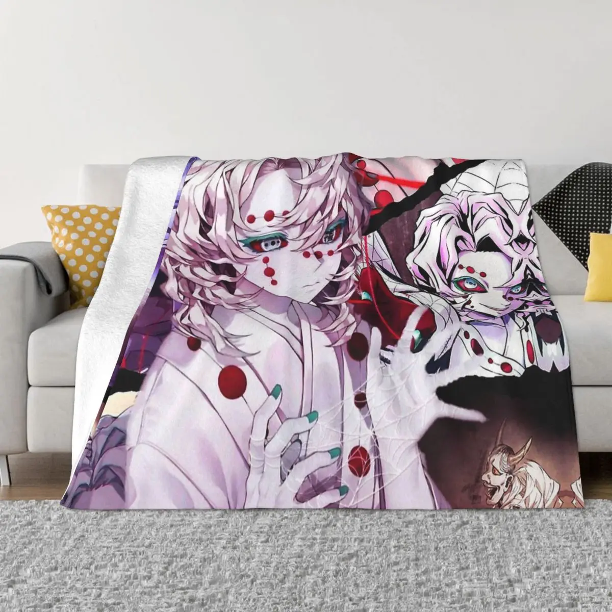 

Одеяло из фланели с изображением истребителя демонов, удобное мягкое флисовое покрывало