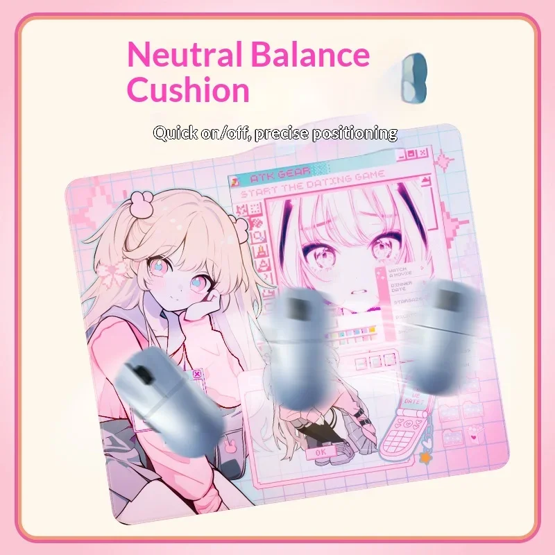 Фото Коврик для мыши ATK Nana Mid Smooth, ATK Dream Neutral Balance, 490x420x4 мм, мягкий, для FPS-игр, для ПК-геймеров, на заказ, для офиса, подарок №2