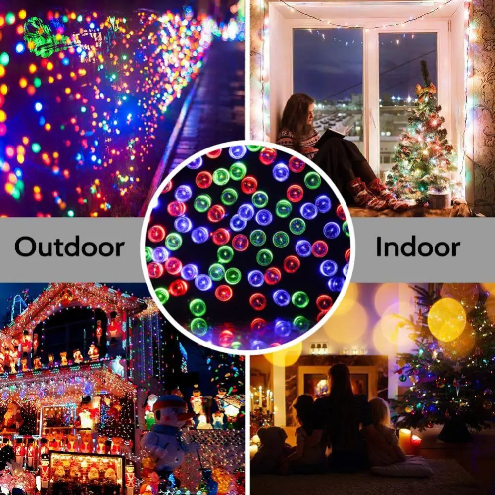 100 Lamp Beads Waterproof Garden Light 12meters Lawn Lights For Yard Garden Lawn Lamp Decorative Light 100 Lamp Beads Outdoor