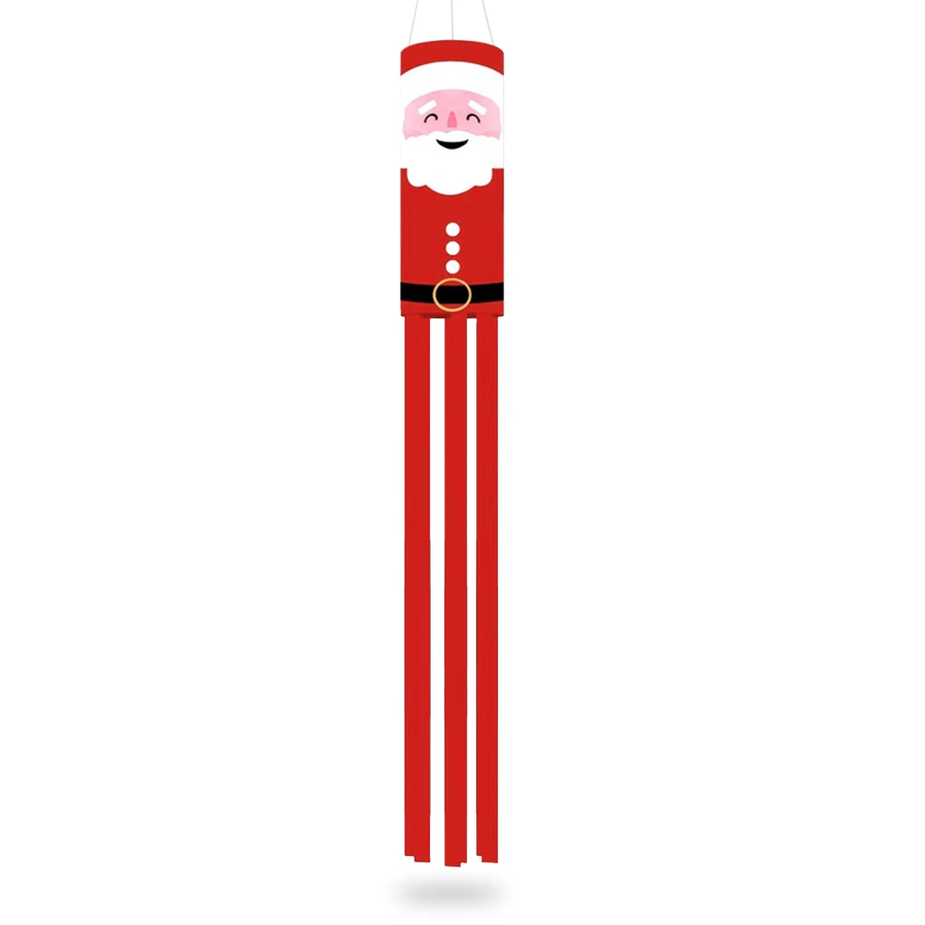 

Holiday Windsock Reusable Christmas House Santa Claus Wind Sock Outdoor Home Craft Ornaments New Year Decoration