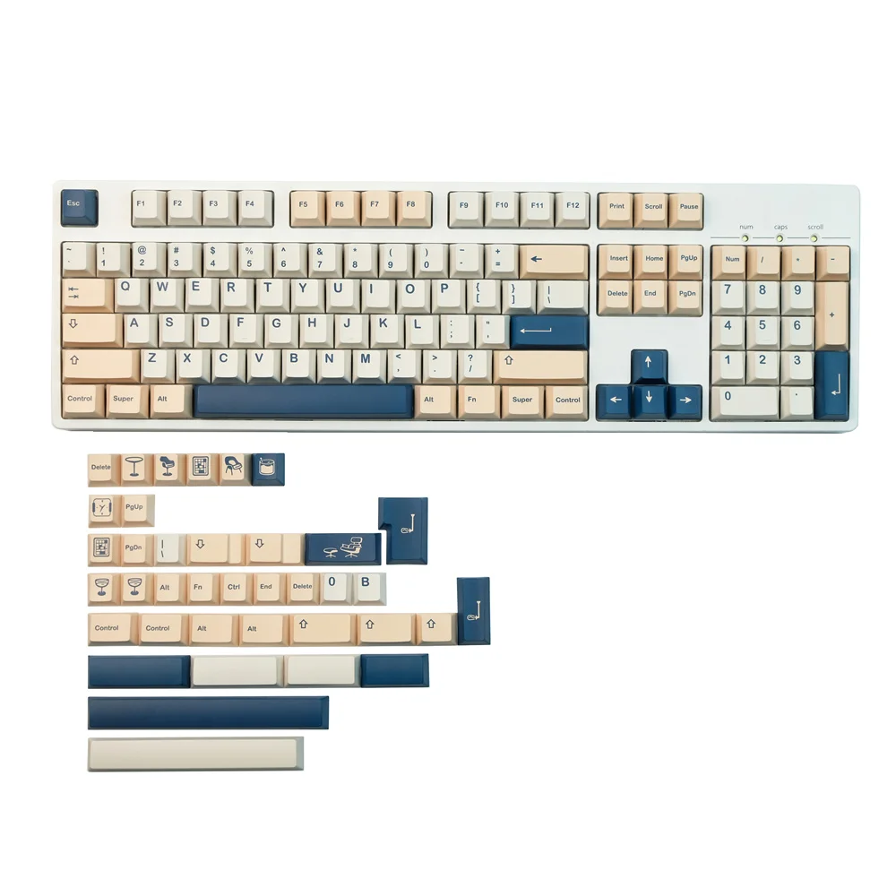 GMK Birch Keycap English PBT 142 Keys/Sets Cherry Profile DYE Sublimation ISO Enter For MX Switch Mechanical Gaming Keyboard images - 6