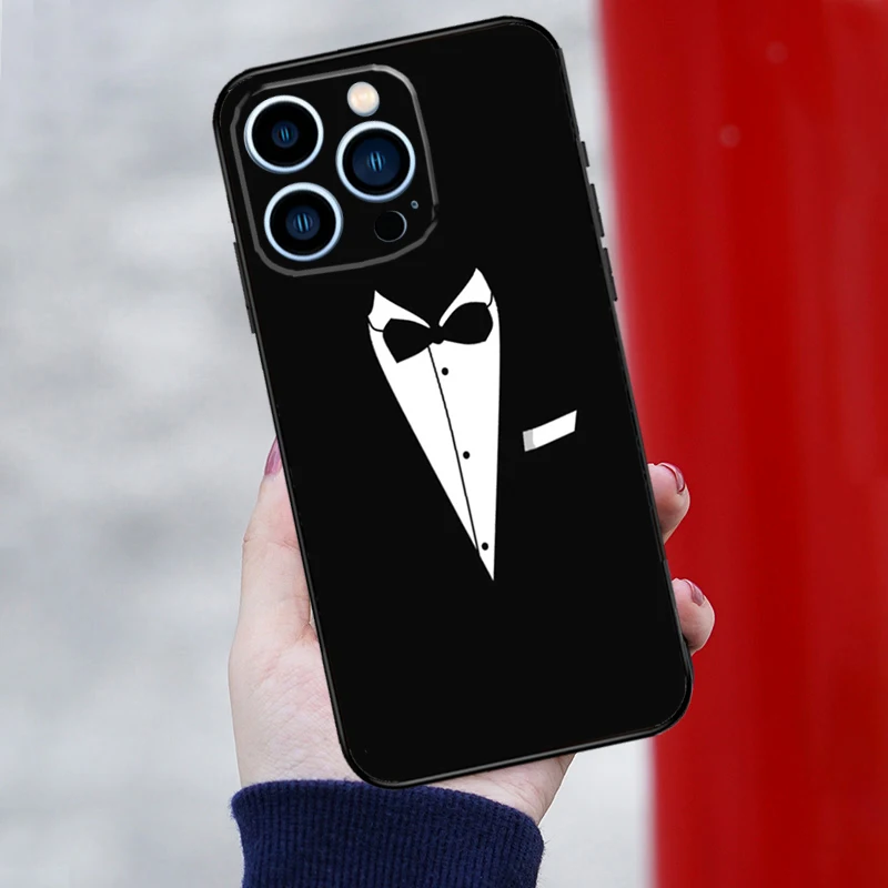 Фото Чехол для телефона с рубашкой и галстуком для iPhone 15 16 Pro Max 12 13 Mini 11 14 Pro Max XR 16 15 Plus 16e, задняя крышка №3