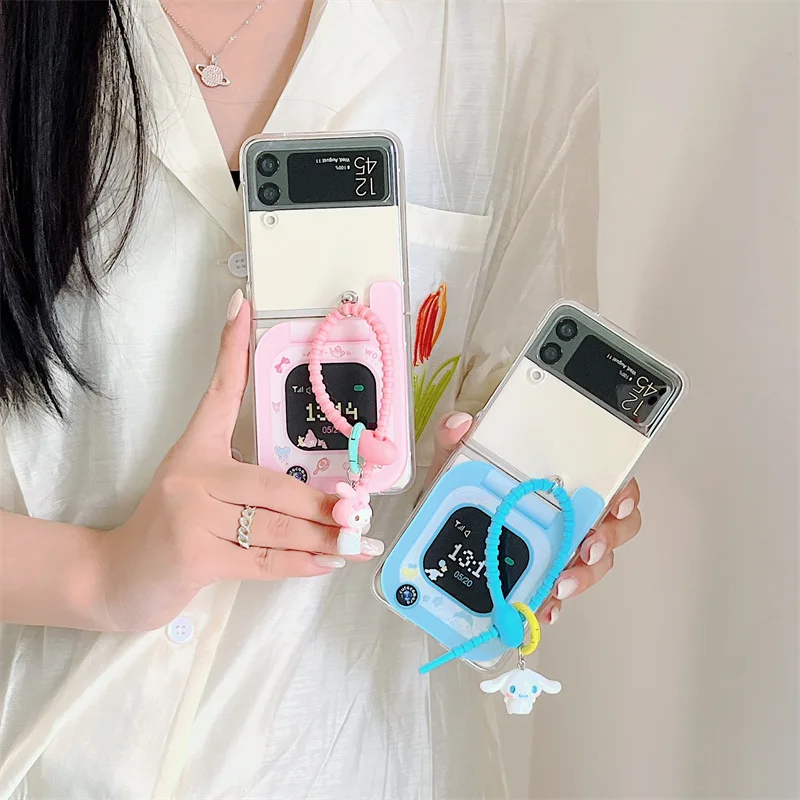 

Cute Cartoon Melody Mini Phone Case for Samsung Galaxy Z Flip 3 5G Hard PC Back Cover for ZFlip3 Cases Protective Shell