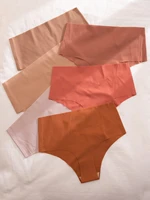 6pack solid high waisted no show panty set