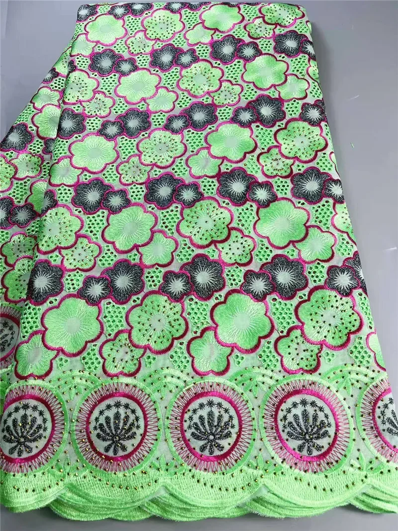 Кружевное полотно Lafaya 5 ярдов хлопок африканский стиль