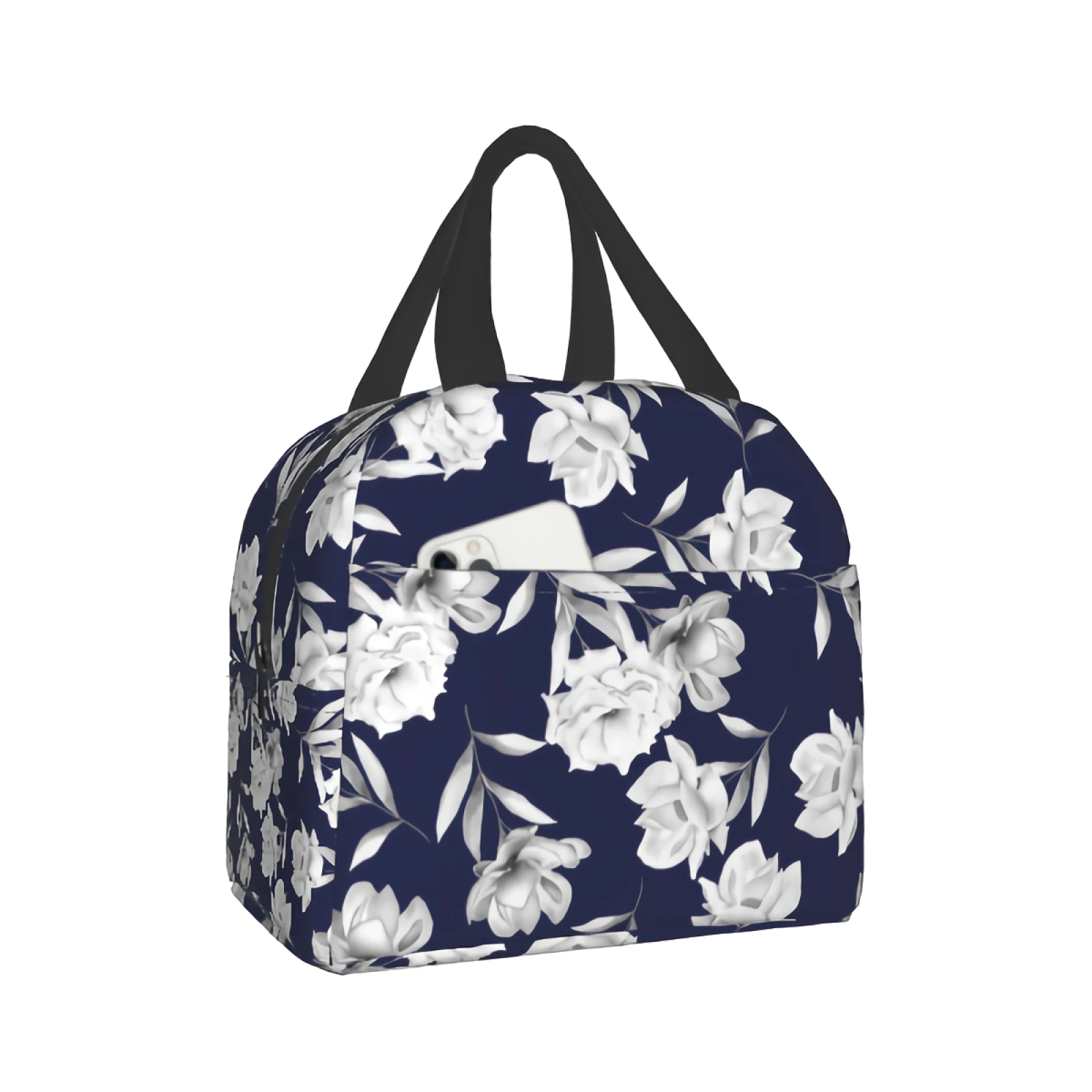 

Tropical Leaves Lunch Bag Watercolor Floral Tote Bag Botanical Insulated Lunch Bag for Women Men Teen Girls Boys