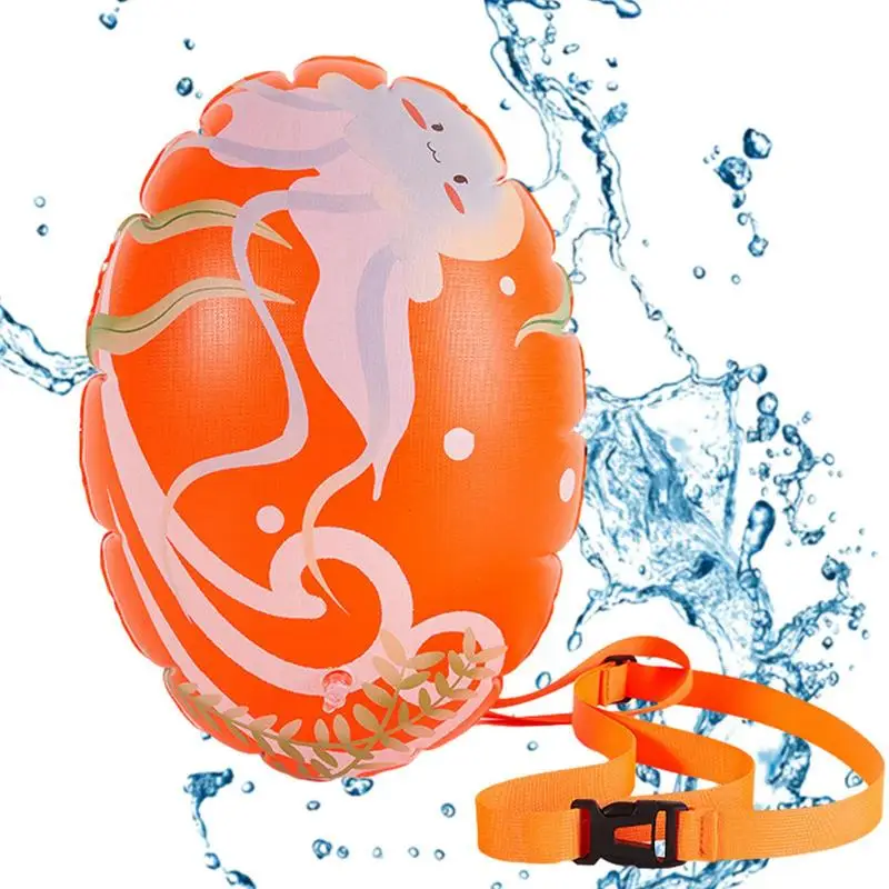 

Swim Bubble Waterproof Swimming Floats For Adults Adjustable Waist Belt Open Water Swim Buoy Float Safe Swim Training