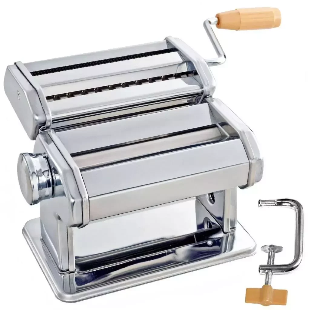 

Manual Pasta Maker Dough Presses Lasagne Spaghetti Tagliatelle Maker Machine Cutter, High-grade Stainless Steel