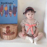 rinikinda fashion baby girls romper cotton short sleeve ruffles bow baby rompers infant playsuit jumpsuits cute newborn clothes