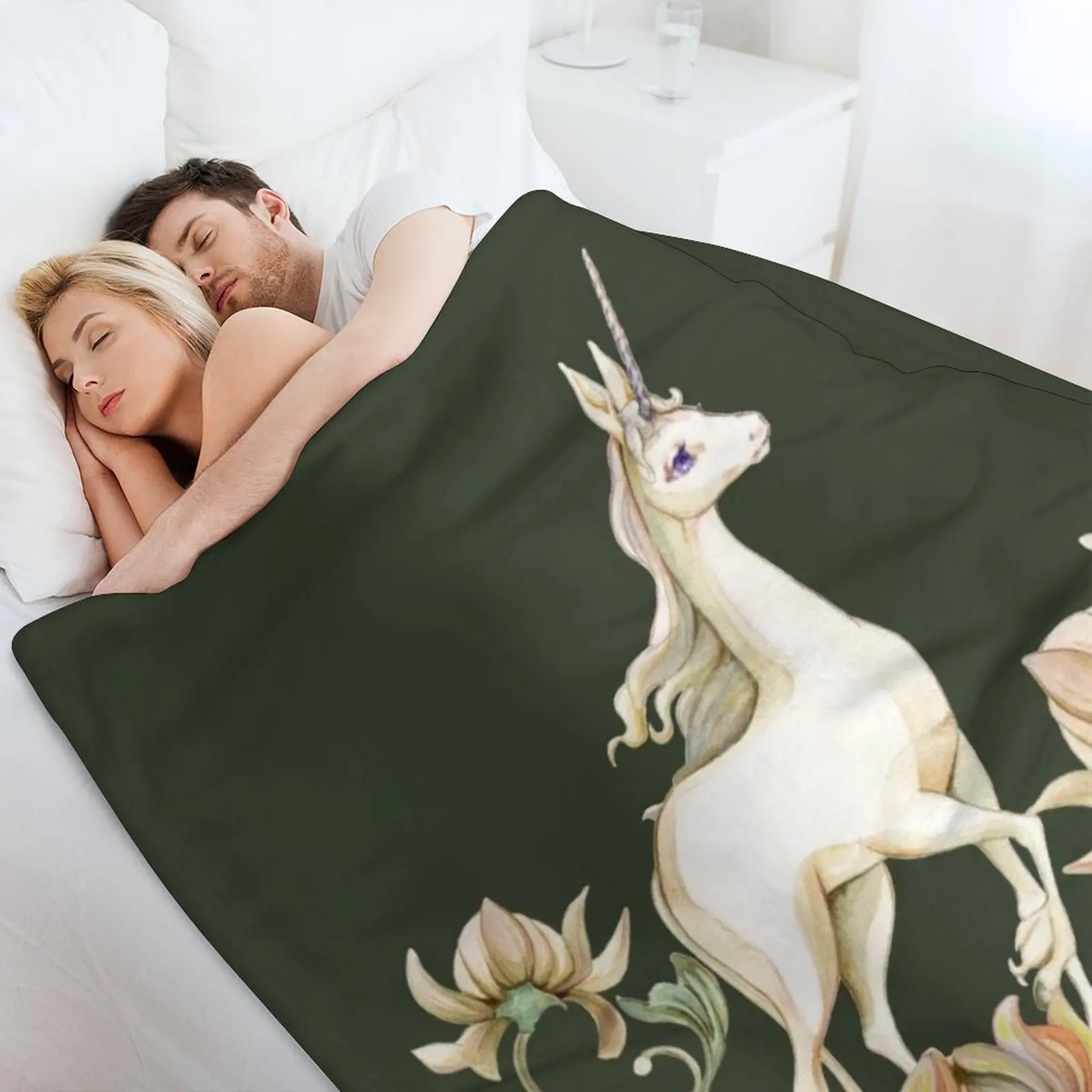 Последний Единорог - Цветочный Сад Плед Детские Свободные Лохматые Одеяла