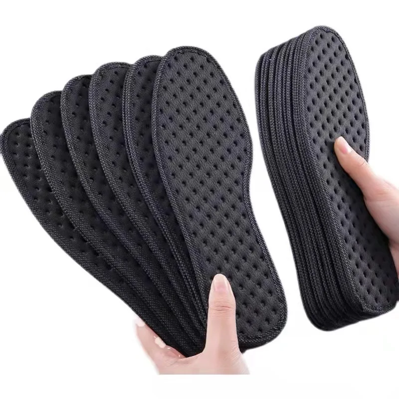 2Pairs Deodorant Foot Insoles Bamboo Charcoal Insert Light Weight Breathable Thin Sport Shoes Pad Absorb Sweat Insole Men Women images - 6