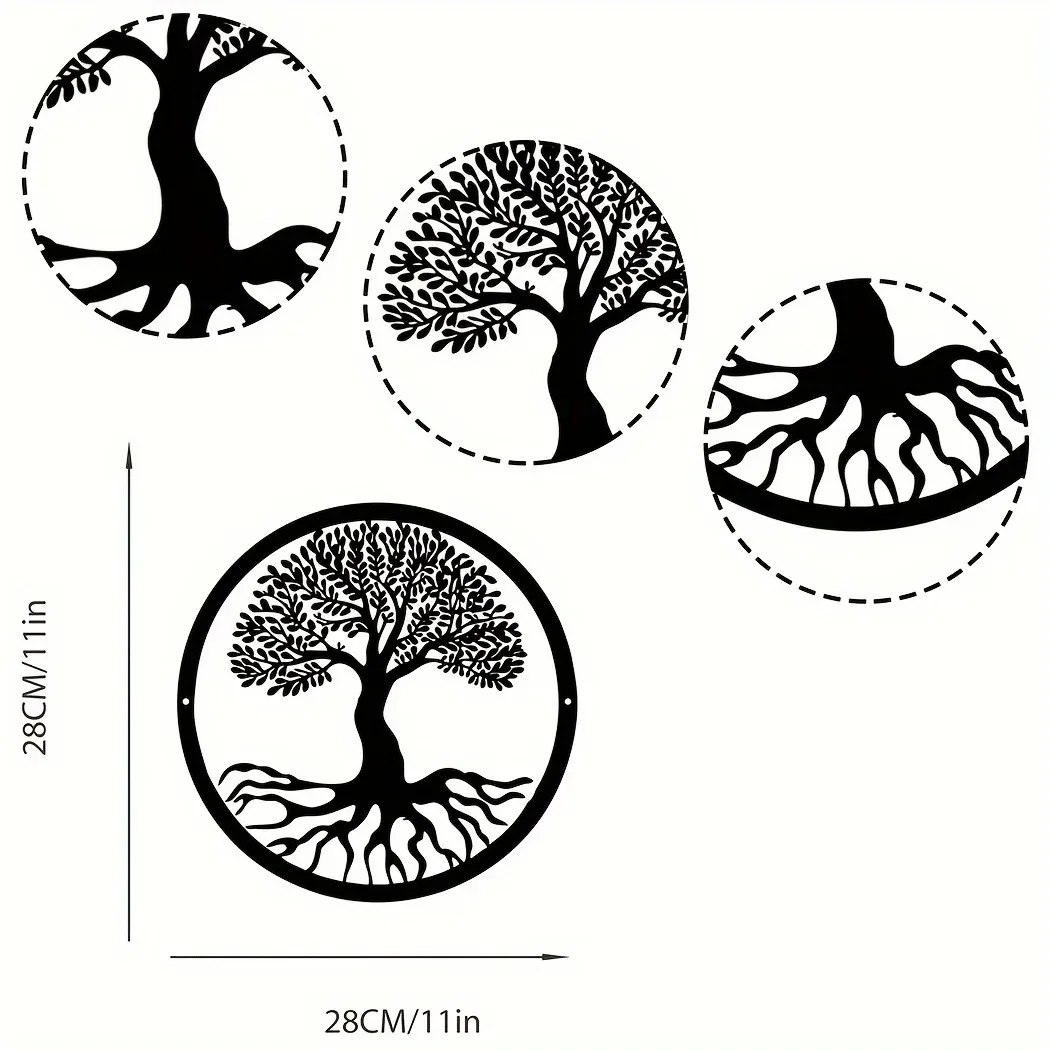 1 шт. металлическая настенная декоративная вывеска с изображением дерева жизни