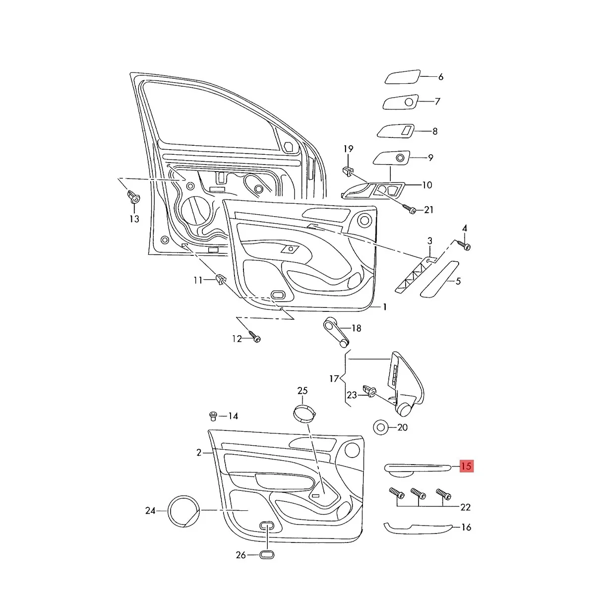 Как снять обшивку двери шкода октавия а4