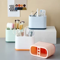 desk pen holder pencil makeup organizer desktop organizer for cosmetics plastic storage box school office