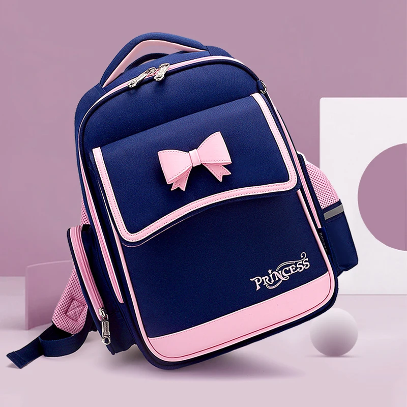Backpack  for Elementary  School Girl Waterproof Oxford Cloth Pink Sac Enfant School Bags Kids Backpack  Girls Cute Bow Kids Bag