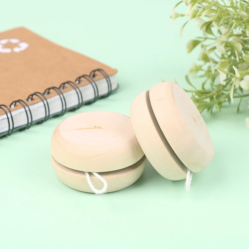 Деревянная игрушка Йо-Йо цветная маленькая круглая сделай сам шар йо-йо ручная