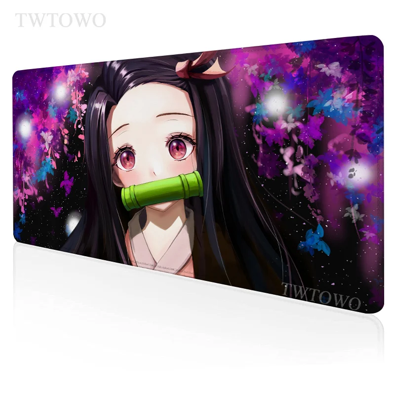 

Anime Demon Slayer Figure Kamado Tanjirou Nezuko Mouse Pad Gamer XL Large Home Mousepad XXL Desk Mats Soft Anti Slip Table Mat