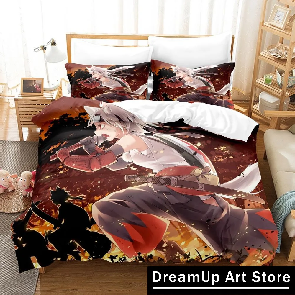 Комплект постельного белья Kawaii Inubashiri Momiji Touhou, одинарный, полный, Queen King Size, комплект постельного белья для взрослых и детей, пододеяльник для спальни, аниме (art.: 3920cc250c2ec) - 3920cc250c2ec
