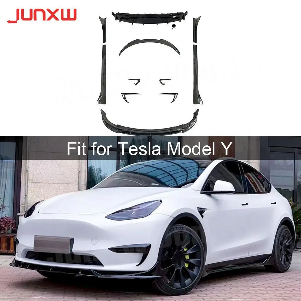 

Carbon Fiber Front Bumper Lip Rear Diffuser Side Skirts Rear Spoiler for Tesla Model Y body kit Car Accessorise Styling